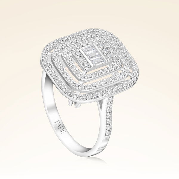 0,70 Karat Pırlantalı Baget Yüzük - Pare Pırlanta