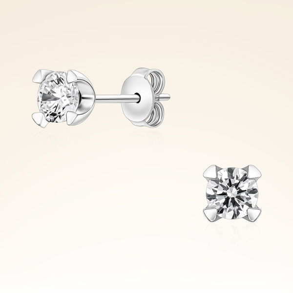 0,70 Karat Tektaş Pırlanta Küpe - Pare Pırlanta