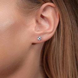 0,70 Karat Tektaş Pırlanta Küpe - PR00449 - 3