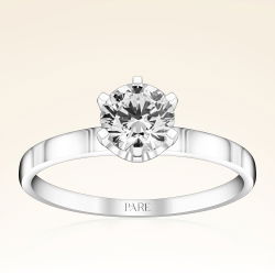 G Renk 0,70 Karat HRD Sertifikalı Tektaş Pırlanta Yüzük - 1