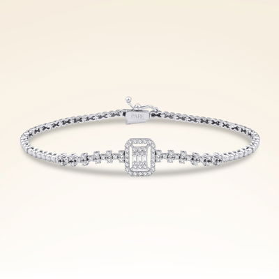 0,71 Karat Pırlantalı Baget Bileklik - Pare Pırlanta