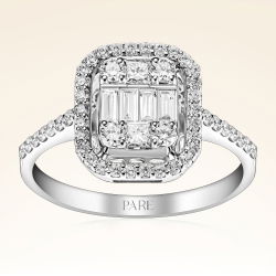 0,72 Karat Baget Pırlanta Yüzük - PR00122 - 1
