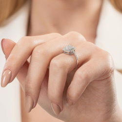 0,72 Karat Baget Pırlanta Yüzük - PR00122 - 6