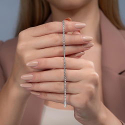 0,72 Karat Suyolu Pırlanta Bileklik - 5