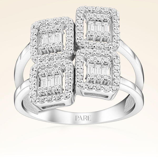 0,74 Karat Baget Pırlanta Yüzük - Pare Pırlanta