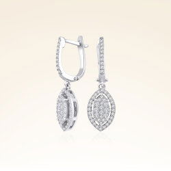  0,75 Karat Pırlanta Trend Küpe - 1