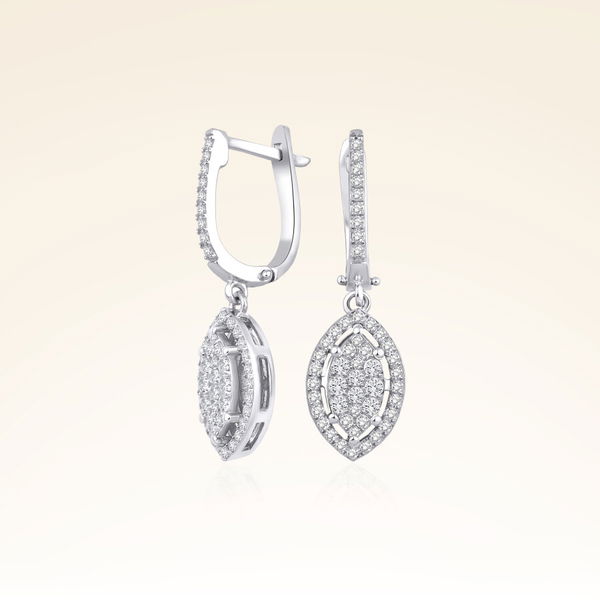  0,75 Karat Pırlanta Trend Küpe - Pare Pırlanta