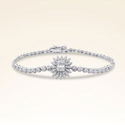 0,75 Karat Pırlantalı Baget Fantezi Bileklik - 1