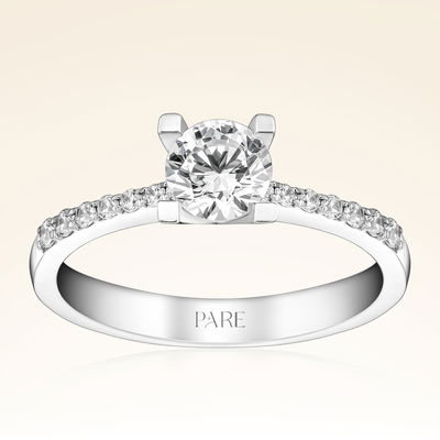 0,75 Karat Kolu Taşlı Tektaş Pırlanta Yüzük - Pare Pırlanta