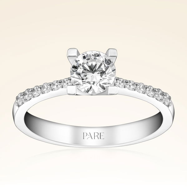 0,75 Karat Kolu Taşlı Tektaş Pırlanta Yüzük - Pare Pırlanta