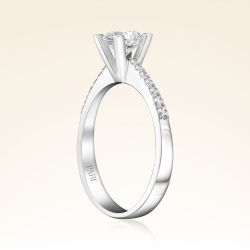 0,75 Karat Kolu Taşlı Tektaş Pırlanta Yüzük - PR00409 - 2
