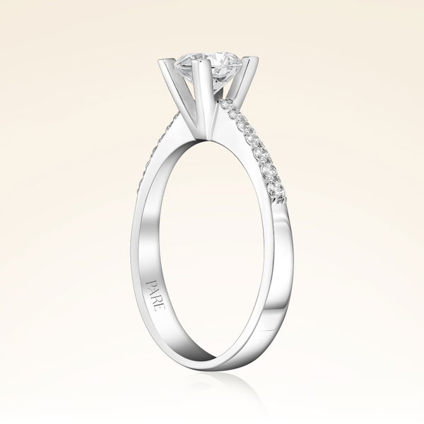 0,75 Karat Kolu Taşlı Tektaş Pırlanta Yüzük - Pare Pırlanta