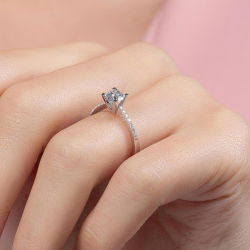 0,75 Karat Kolu Taşlı Tektaş Pırlanta Yüzük - PR00409 - 7