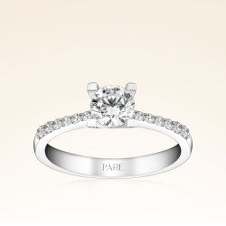 0,75 Karat Kolu Taşlı Tektaş Pırlanta Yüzük - 1