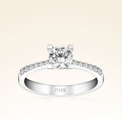 0,75 Karat Kolu Taşlı Tektaş Pırlanta Yüzük - Pare Pırlanta