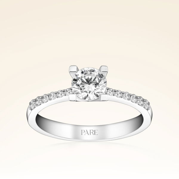 0,75 Karat Kolu Taşlı Tektaş Pırlanta Yüzük - Pare Pırlanta