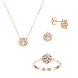 0,76 Karat Fantezi Pırlanta Set - PRS0028 - 1