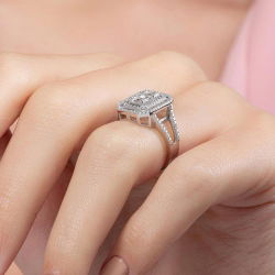 0,79 Karat Kolu Taşlı Baget Pırlanta Yüzük - PR00288 - 6