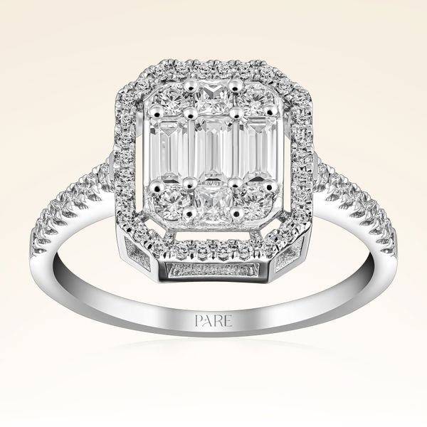 0,80 Karat Baget Pırlanta Yüzük - Pare Pırlanta