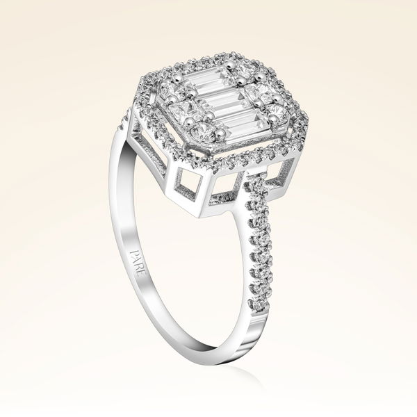 0,80 Karat Baget Pırlanta Yüzük - Pare Pırlanta