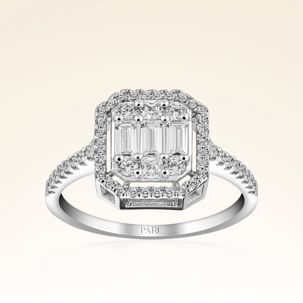 0,80 Karat Baget Pırlanta Yüzük - Pare Pırlanta