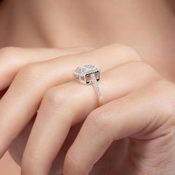 0,80 Karat Baget Pırlanta Yüzük - PR00633 - 7