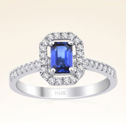 0,80 Karat Pırlanta Safir Yüzük - PR00361 - 1