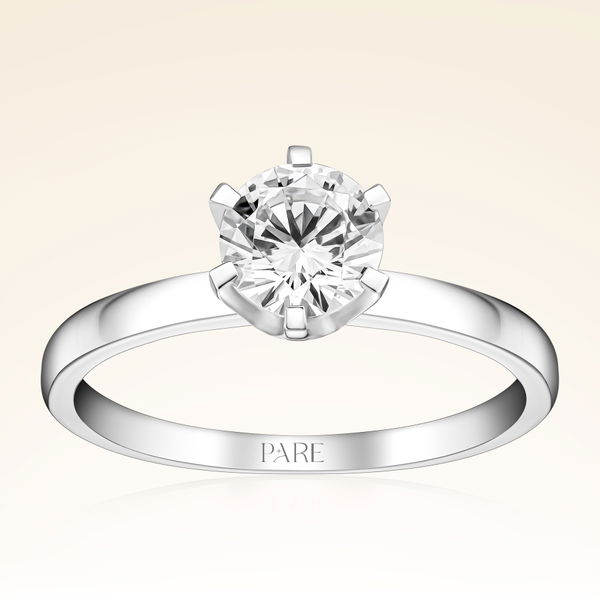 G Renk 0,80 Karat HRD Sertifikalı Tektaş Pırlanta Yüzük - Pare Pırlanta