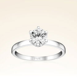 G Renk 0,80 Karat HRD Sertifikalı Tektaş Pırlanta Yüzük - 1