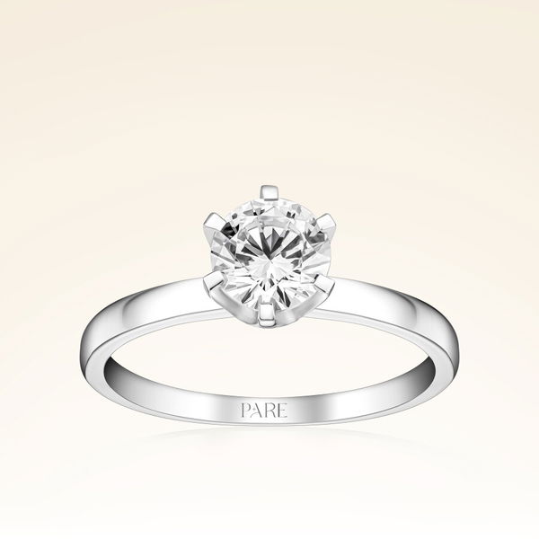 G Renk 0,80 Karat HRD Sertifikalı Tektaş Pırlanta Yüzük - Pare Pırlanta