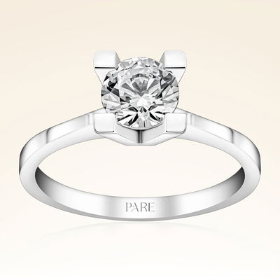 G Renk 0,80 Karat HRD Sertifikalı Tektaş Pırlanta Yüzük - Pare Pırlanta