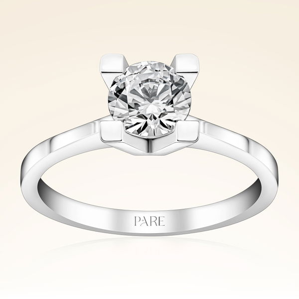 G Renk 0,80 Karat HRD Sertifikalı Tektaş Pırlanta Yüzük - Pare Pırlanta