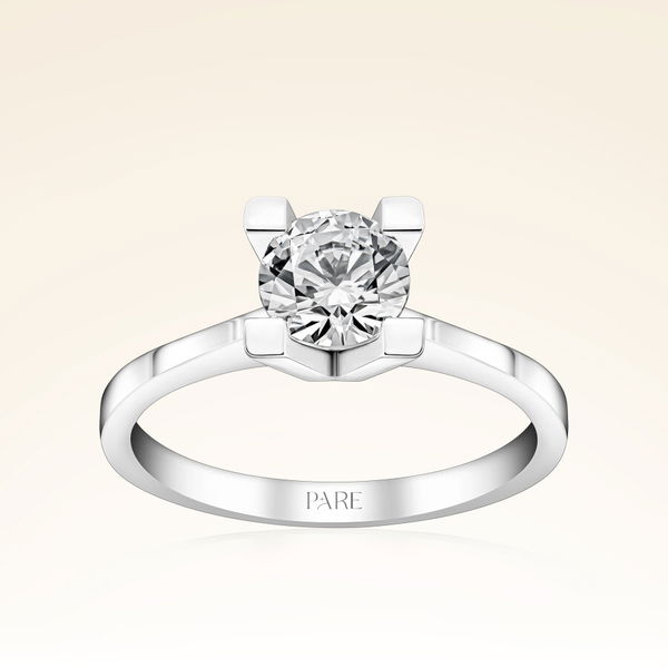 G Renk 0,80 Karat HRD Sertifikalı Tektaş Pırlanta Yüzük - Pare Pırlanta