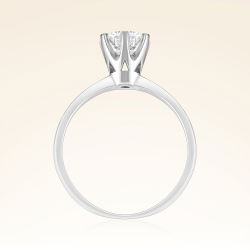 G Renk 0,80 Karat HRD Sertifikalı Tektaş Pırlanta Yüzük - 3