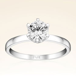 G Renk 0,80 Karat HRD Sertifikalı Tektaş Pırlanta Yüzük - 1