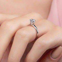 G Renk 0,80 Karat HRD Sertifikalı Tektaş Pırlanta Yüzük - 7