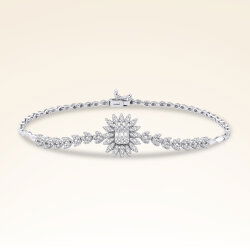 0,80 Karat Pırlantalı Baget Fantezi Bileklik - 1