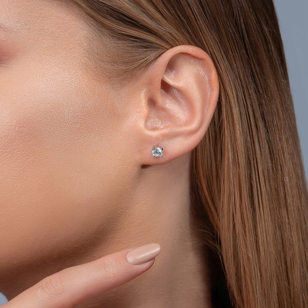 0,80 Karat Tektaş Pırlanta Küpe - Pare Pırlanta