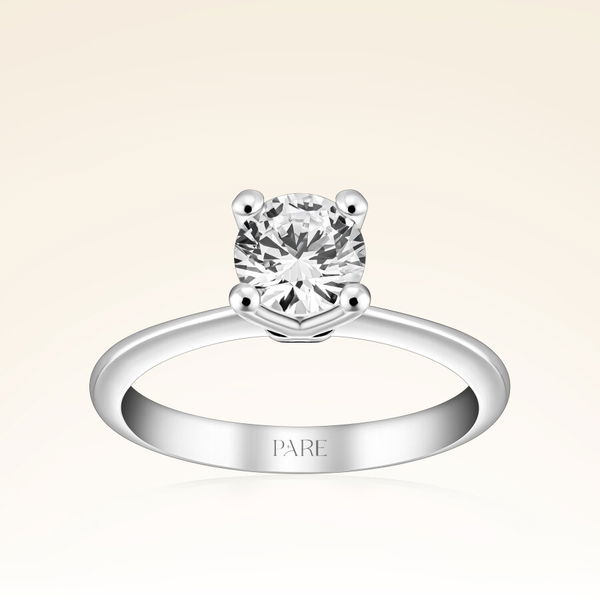 G Renk 0,80 Karat HRD Sertifikalı Tektaş Pırlanta Yüzük - Pare Pırlanta