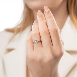 G Renk 0,80 Karat HRD Sertifikalı Tektaş Pırlanta Yüzük - 4