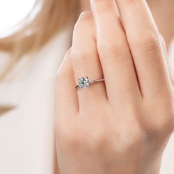 G Renk 0,80 Karat HRD Sertifikalı Tektaş Pırlanta Yüzük - 5