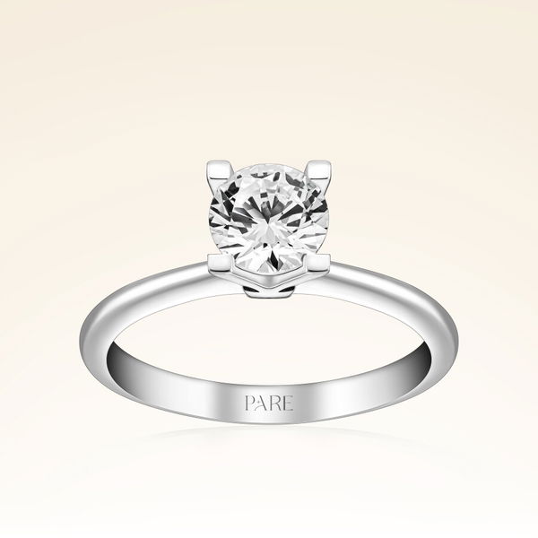 G Renk 0,80 Karat HRD Sertifikalı Tektaş Pırlanta Yüzük - Pare Pırlanta