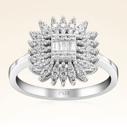 0,83 Karat Baget Pırlanta Yüzük - PR00263 - 1