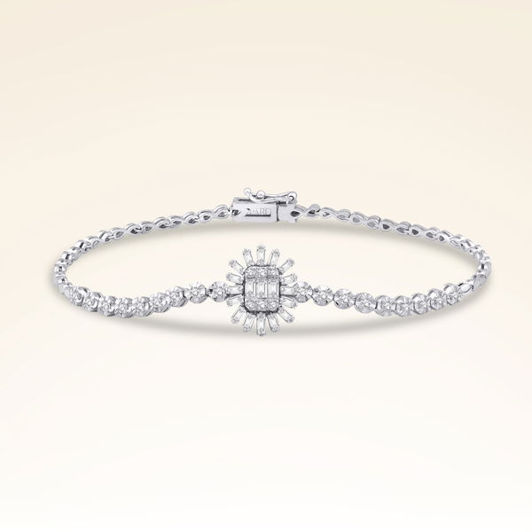 0,85 Karat Fantezi Baget Bileklik - Pare Pırlanta