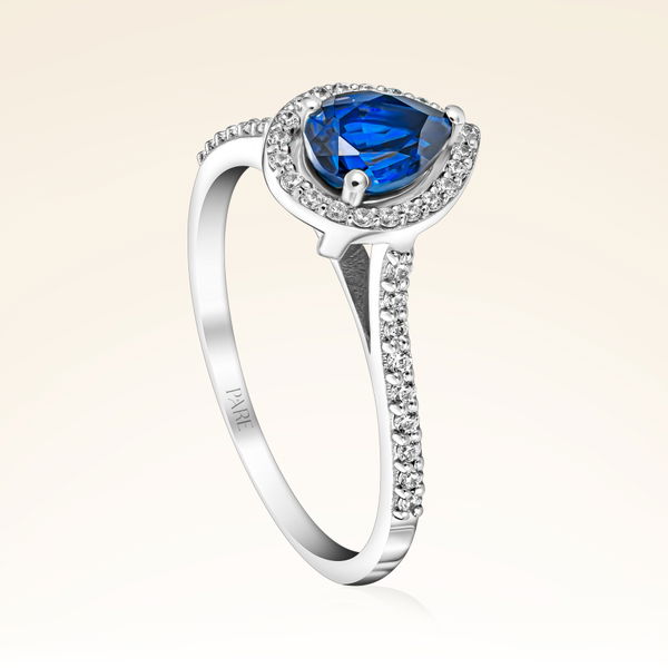 0,85 Karat Safir Pırlanta Yüzük - Pare Pırlanta