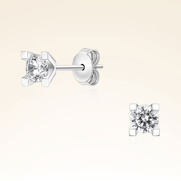 0,85 Karat Tektaş Pırlanta Küpe - Pare Pırlanta