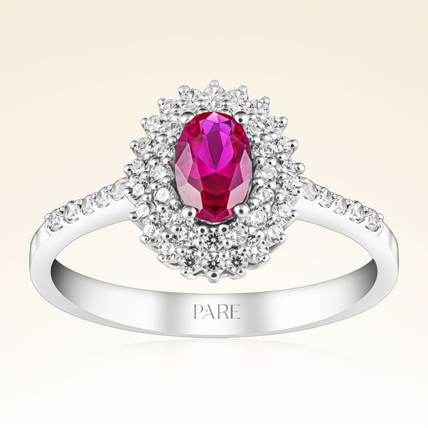 0,85 Karat Yakut Pırlanta Yüzük - Pare Pırlanta