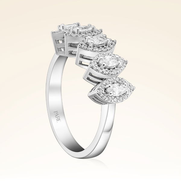 0,88 Karat Pırlanta Damla Taşlı Yüzük - Pare Pırlanta