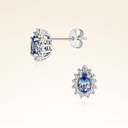 0,88 Karat Pırlanta Tanzanit Taşlı Set - 3