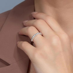 0,88 Karat Yarımtur Pırlanta Yüzük - PR00856 - 4